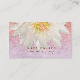 Carte De Visite Yoga curatif de méditation d'aquarelle de fleur d