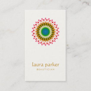 Carte De Visite Yoga curatif de thérapie de logo de fleur de Lotus