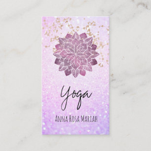 Carte De Visite Yoga de chant religieux de parties scintillantes