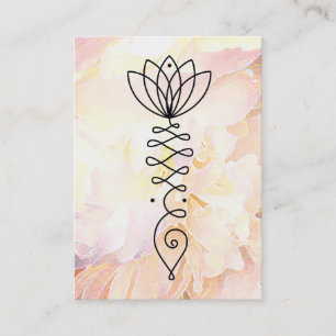 Carte De Visite Yoga de Reiki d'éclaircissement de coeur de Lotus