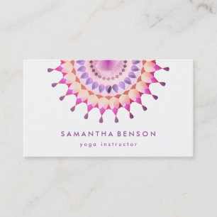 Carte De Visite Yoga élégant de logo de fleur de Lotus