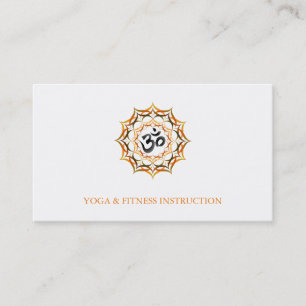 Carte De Visite Yoga élégant de logo de fleur de Lotus