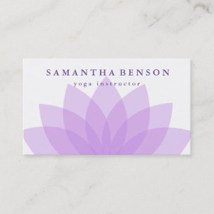 Carte De Visite Yoga élégant de logo de fleur de Lotus