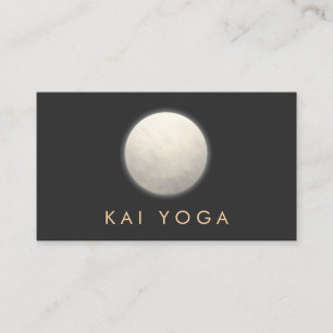 Carte De Visite Yoga et Méditation Enseignant Silver Zen Cercle
