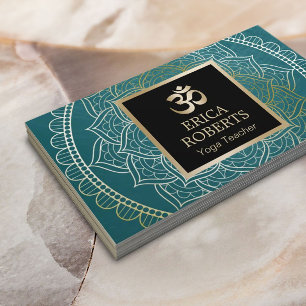 Carte De Visite Yoga et méditation Enseignant Vintage Mandala Tur