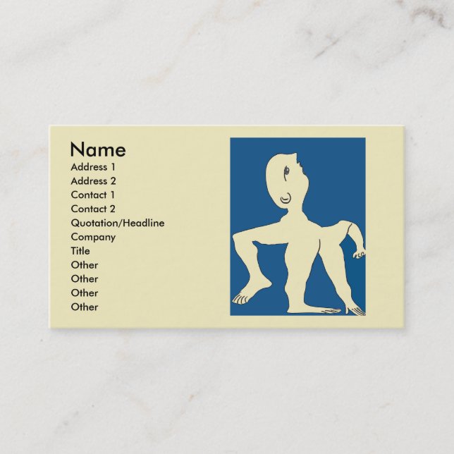 Carte De Visite Yoga, Exercice, Gym, , , Ajouter du texte (Devant)