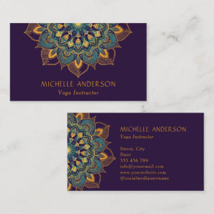 Carte De Visite Yoga Gold Mandala
