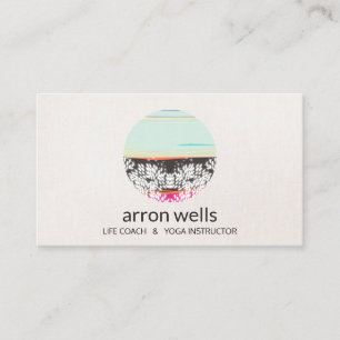 Carte De Visite Yoga Holistic Health and Healing Arts Sunrise Logo