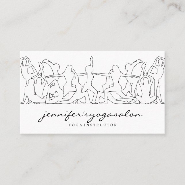 Carte De Visite Yoga Instructeur namaste fitness danse (Devant)