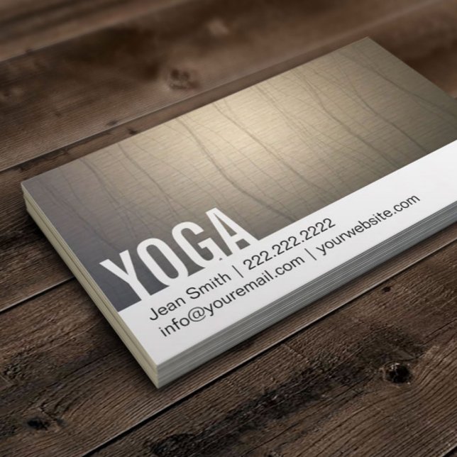 Carte De Visite Yoga Instructeur Zen Arrière - plan Gras Texte (Créateur téléchargé)