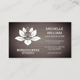 Carte De Visite Yoga Logo Lotus Flower