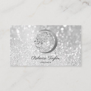Carte De Visite yoga lune entraîneur de vie tendance arbre de vie 