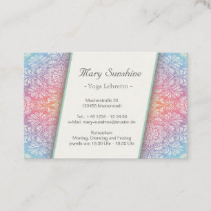 Carte de visite yoga, mandala, spirituel, yogakurs