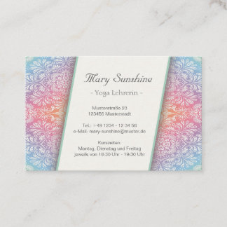 Carte de visite yoga, mandala, spirituel, yogakurs
