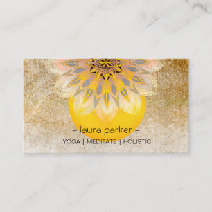 Carte De Visite Yoga Méditation Fleur de Lotus Massage Méditation