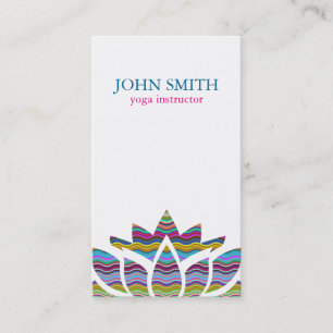 Carte De Visite Yoga moderne de logo de fleur de Lotus d'aquarelle
