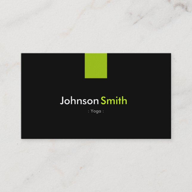 Carte De Visite Yoga Moderne Mint Green (Devant)