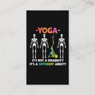 Carte De Visite Yoga Not Disability Different Ability Skeleton