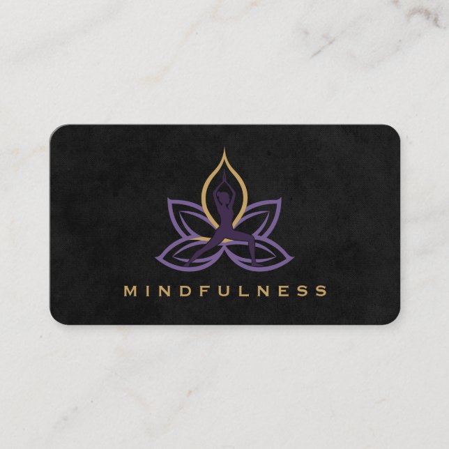 Carte De Visite Yoga Pose | Health Fitness Center (Devant)
