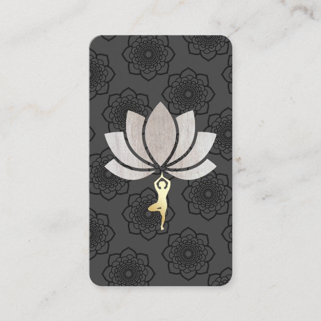 Carte De Visite Yoga Pose Lotus Motif (Devant)