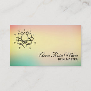 Carte De Visite *~* Yoga Reiki Soigneur d'énergie Lily Lotus Mass