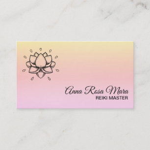 Carte De Visite *~* Yoga Reiki Soigneur d'énergie Lotus Lily Mass