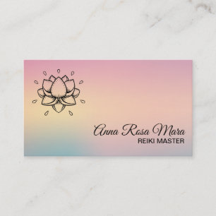 Carte De Visite *~* Yoga Reiki Soigneur d'énergie Lotus Lily Massa