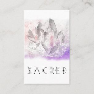Carte De Visite Yoga sacré en cristal d'arts curatifs d'aquarelle