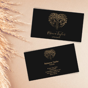 Carte De Visite yoga vie coach thérapie coeur arbre de vie