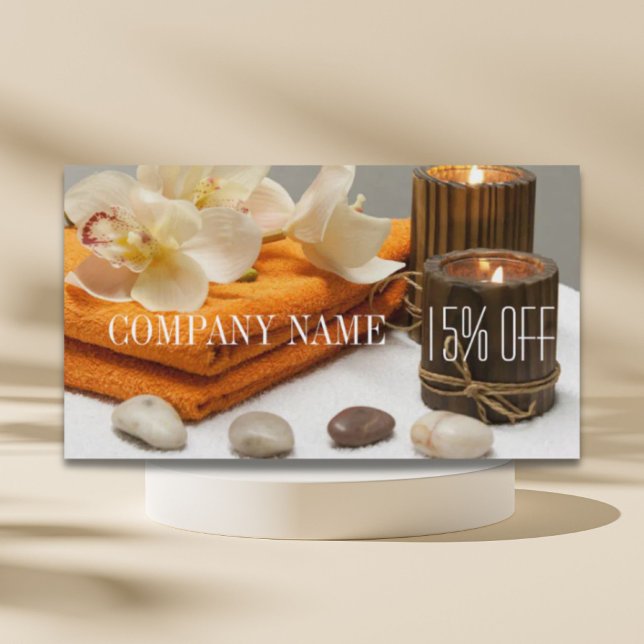Carte De Visite Yoga Zen Aromathérapie SPA de soins de la peau Mas (Yoga Zen Aromatherapy Skincare SPA Massage therapy Business Card)