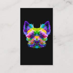 Carte De Visite Yorkshire géométrique Terrier Yorkie Art L'amour