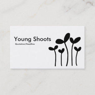 Carte De Visite Young Shoots v2 - Noir sur Blanc