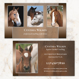 Carte De Visite Your Photo Horse Stables or Coaching Business Card