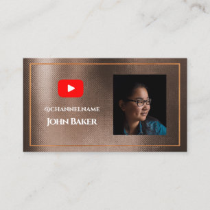 Carte De Visite YOUTUBE Channel Advertisement QR Code Photo