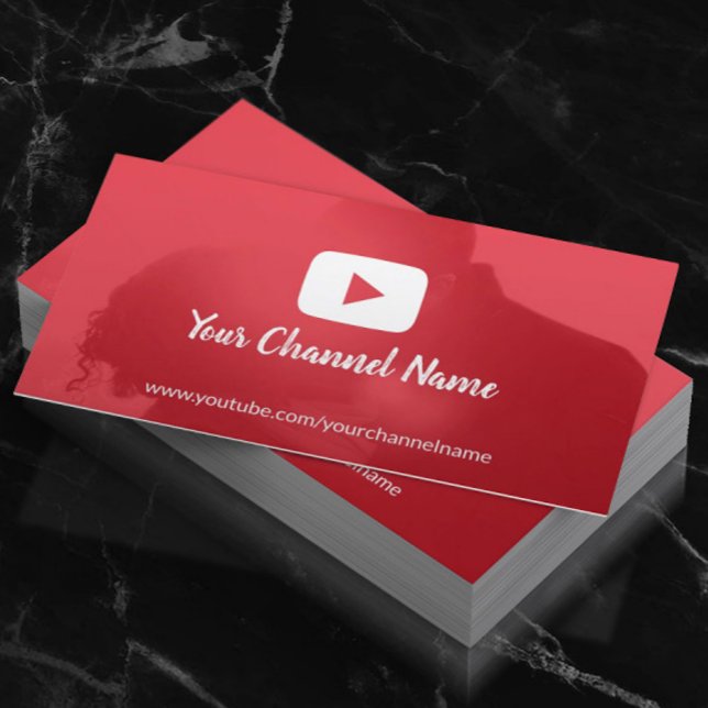 Carte De Visite Youtube Channel Custom Photo Youtuber (Créateur téléchargé)