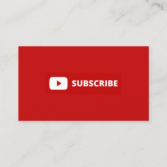 Carte De Visite Youtube Youtuber Abonnez-vous (Devant)
