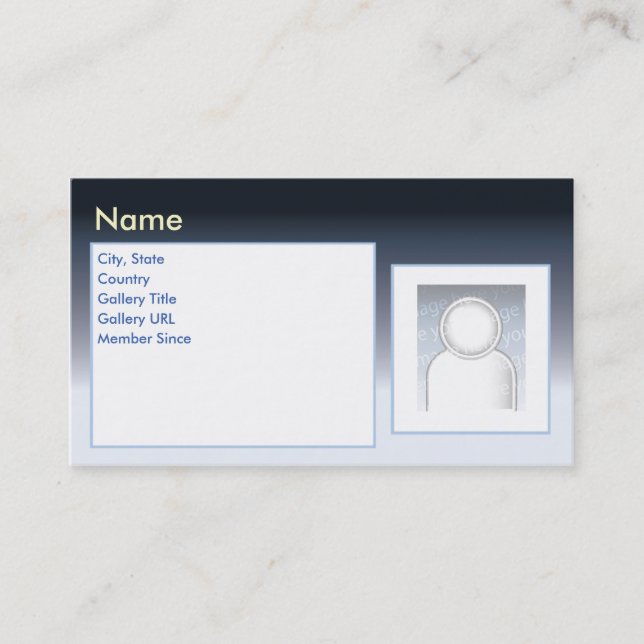 Carte De Visite Zazzle foncé - affaires (Devant)