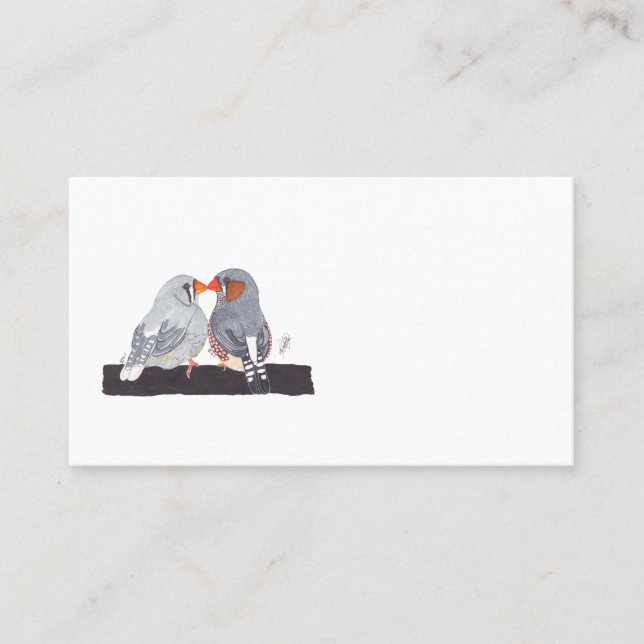 CARTE DE VISITE ZEBRA FINCH (Devant)