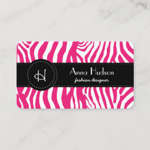 Carte De Visite Zebra Print, Zebra Stripes, Rose Zebra
