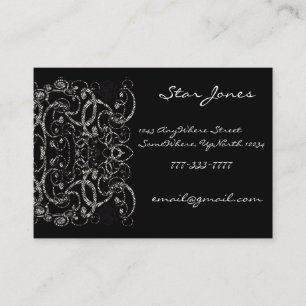 Carte De Visite Zebra Swirls