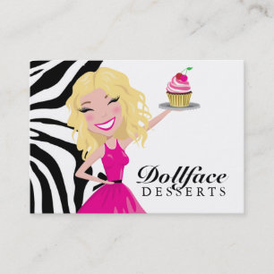 Carte De Visite Zèbre Blondie 3,5 x 2 de 311 desserts de Dollface