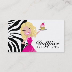 Carte De Visite Zèbre de Blondie de 311 desserts de Dollface