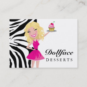 Carte De Visite Zèbre de Blondie de 311 desserts de Dollface