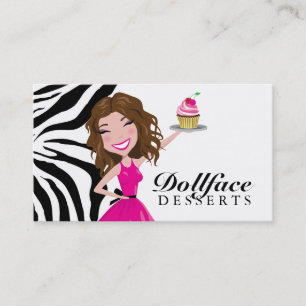 Carte De Visite Zèbre de "brownie" de 311 desserts de Dollface