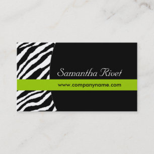 Carte De Visite Zèbre élégant BusinessCards : : {Horizontal}