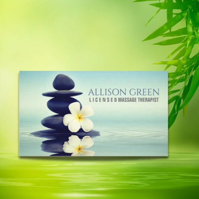 Carte De Visite Zen Aromathérapie Massage Thérapie Yoga Méditation (Zen Aromatherapy Massage Therapy Yoga Meditation Business Card)