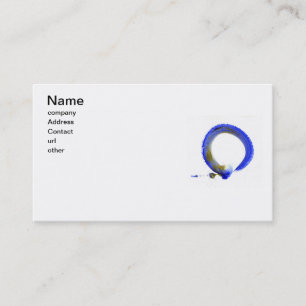 Carte De Visite Zen bleu Enso