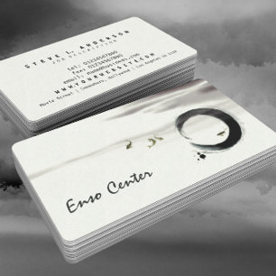 Carte De Visite Zen Circle Enso Koi Brush Peinture Art