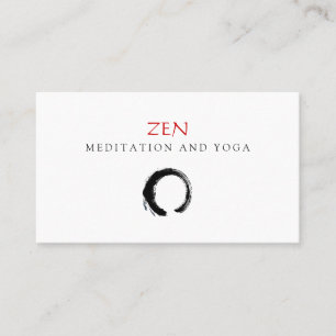 Carte De Visite Zen Circle Enso Yoga et méditation Bouddhiste 3