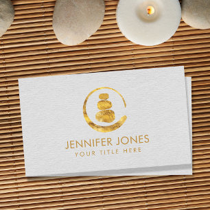 Carte De Visite Zen Enso Circle and Zen stones